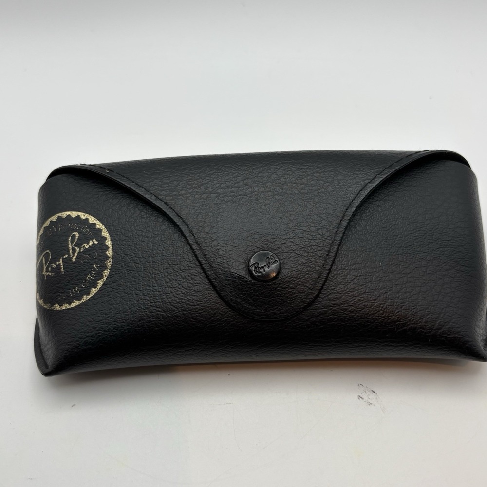Authentic Ray Ban Slim Black Leather Aviator Eyeglasses / Sunglasses Case‎ Only